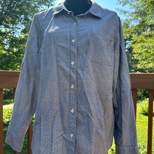 Tommy Hilfiger Blue Polka Dot Button-Up Shirt